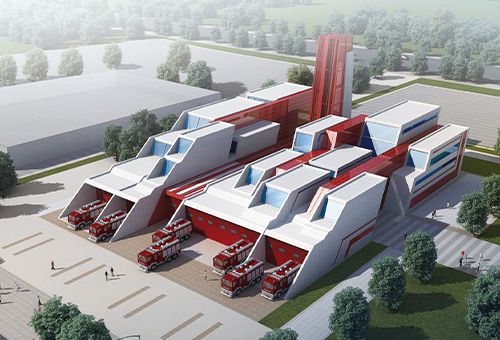铁西特勤消防站,鄂尔多斯/建筑