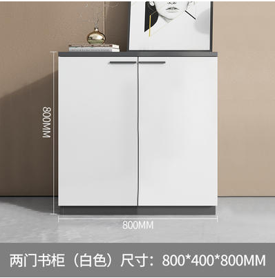 白色文件柜矮柜木质储物柜桌边柜打印机柜隔断柜资料收纳柜茶水柜
