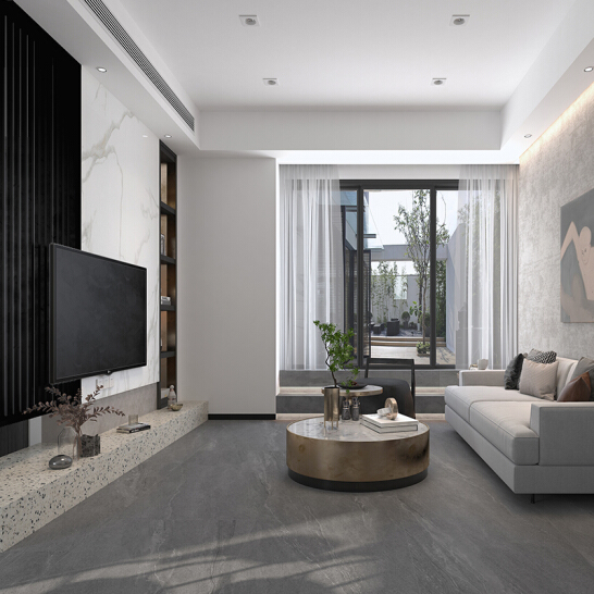 罗马砂岩深（亚光） 客厅地砖卧室地板砖餐厅电视背景墙厨房墙砖 750*1500 尺寸（门店同款）