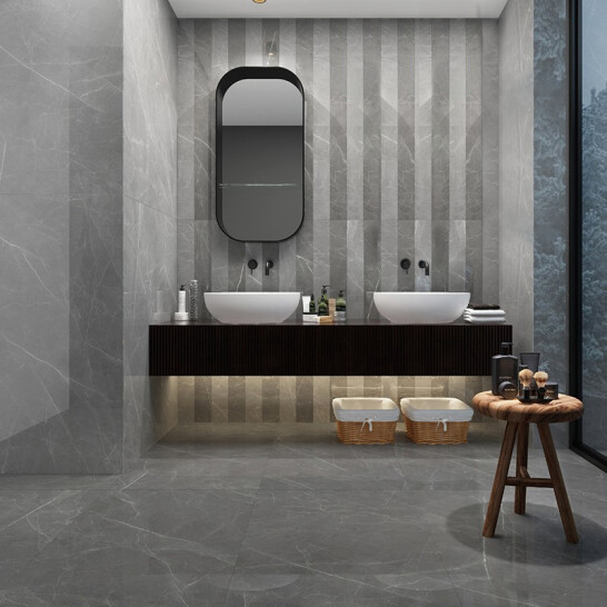 宝格丽灰（深） 客厅地砖卧室地板砖餐厅电视背景墙厨房墙砖 750*1500 尺寸（门店同款）