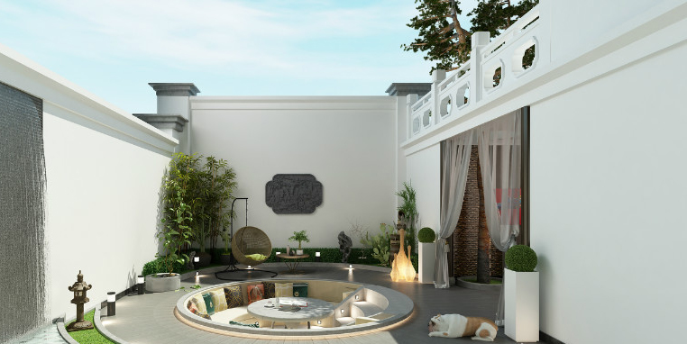 东方极简风格庭院设计