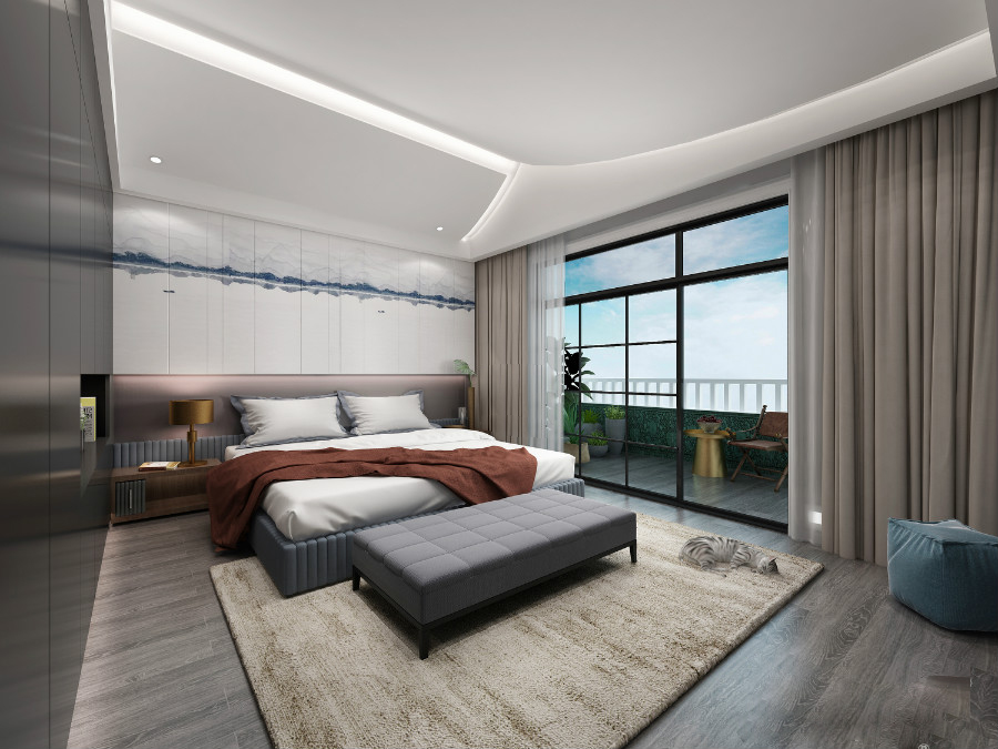 东方极简风格主卧设计