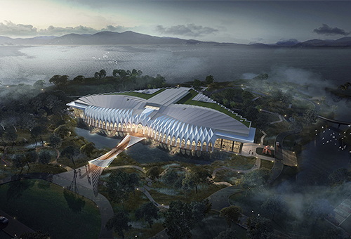 吴城候鸟小镇游客服务中心，江西/建筑