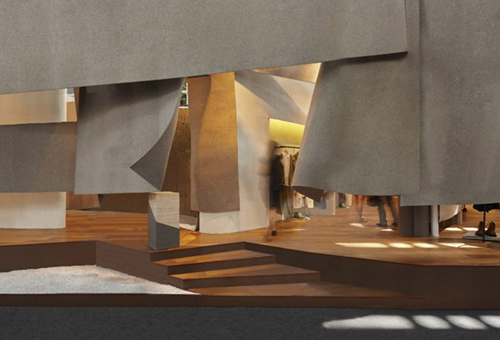 “悬浮毛毡”概念展厅，深圳/室内设计