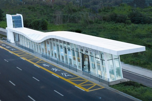 张家港高铁新城公交站台，苏州/建筑 