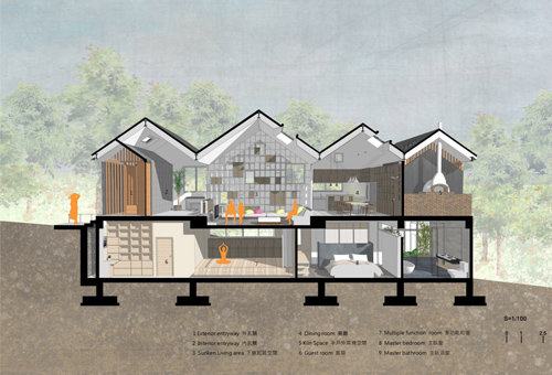 山檐之家,台湾 / 室内