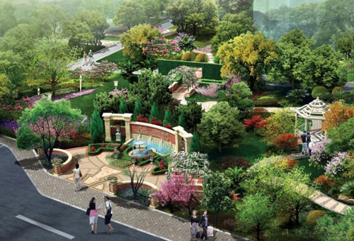 大华新界、滨河华城示范区，上海/景观