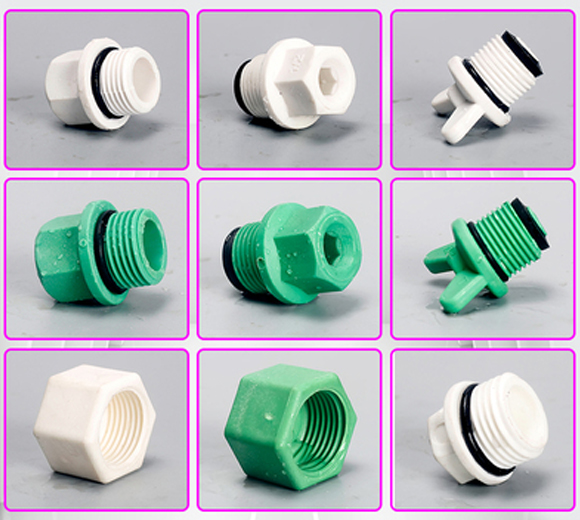PPR水管配件4分内外丝牙赌头20带垫免生料带塑料水管堵头管帽新款
