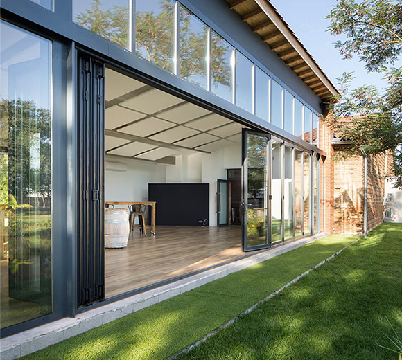 帕斯沃75HI断桥铝折叠门花园阳台客厅平移门铝合金隔音玻璃门定制 每平米