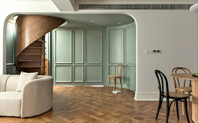 暖居现代轻法式、旋转楼梯，上海/室内