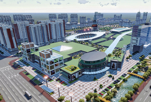 新疆独山子东部新区商业中心，维吾尔自治区/建筑