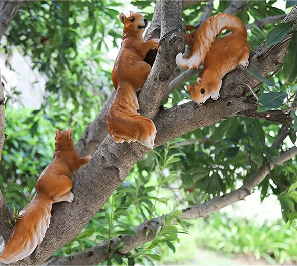 花园杂货 庭院小摆件树上装饰 创意卡通动物树脂秋千小兔子摆件 秋千母子兔