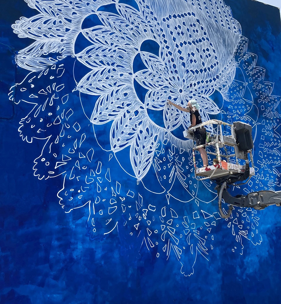 DOMOTEKA蕾丝壁画，波兰 / NeSpoon