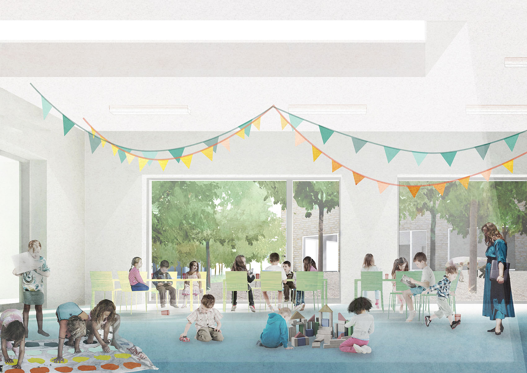 Dilbeek幼儿园与日托中心，比利时 / Atelier Starzak Strebicki